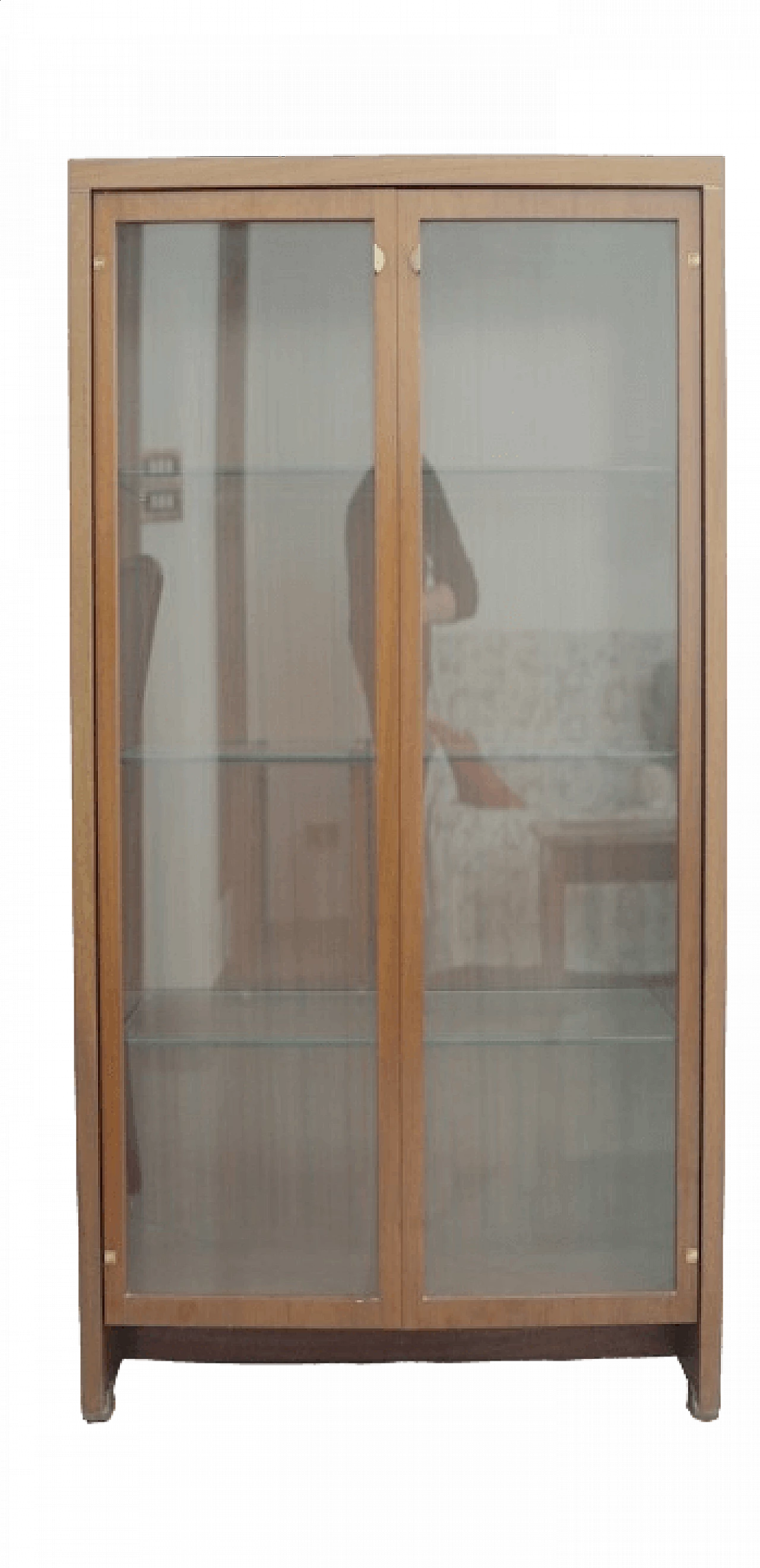 Mahogany glass cabinet by Pierre Balmain, 1980s 10