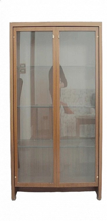 Mahogany glass cabinet by Pierre Balmain, 1980s