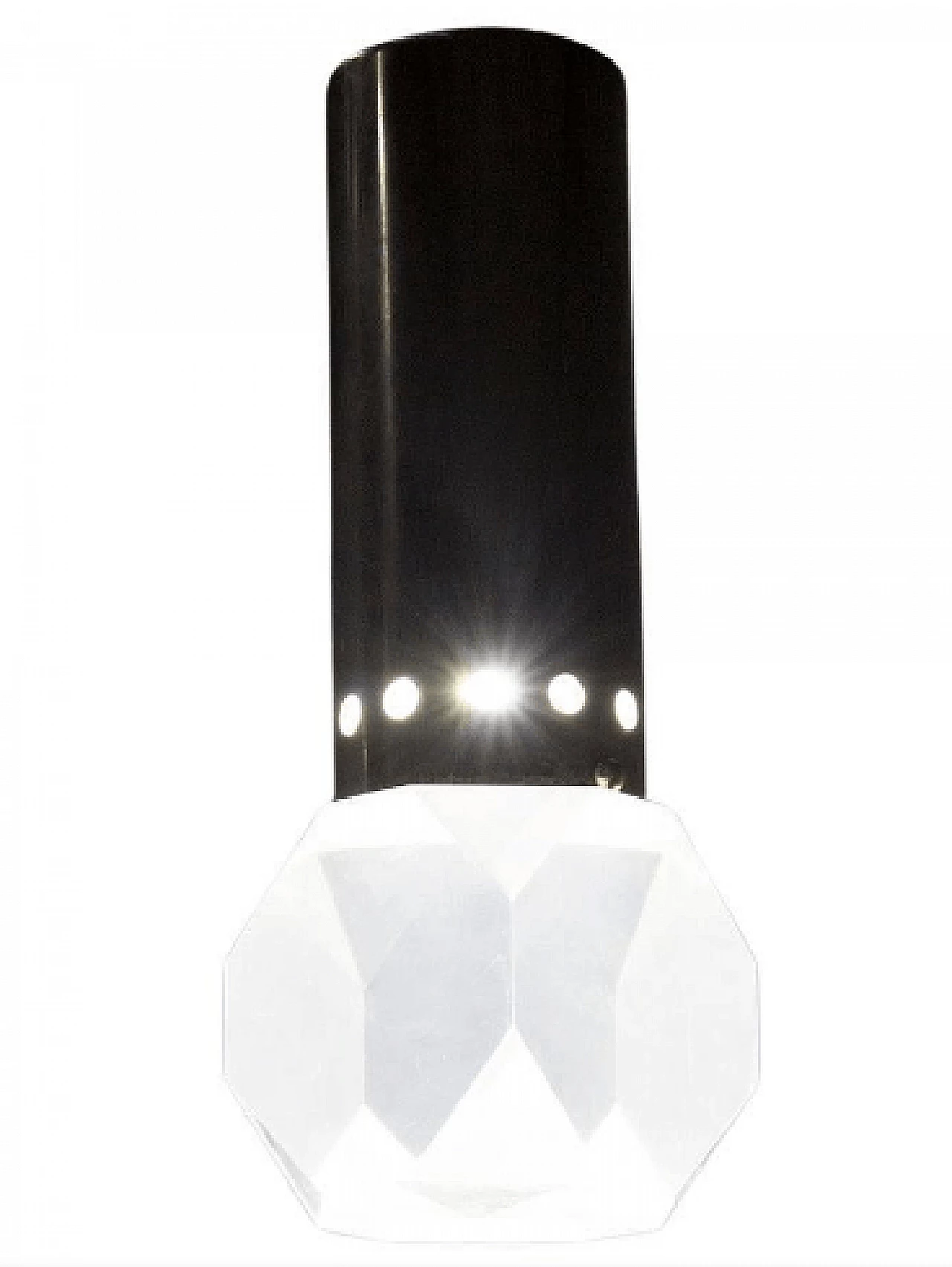 Aluminum and glass ceiling lamp by Stilux, 1950s 1