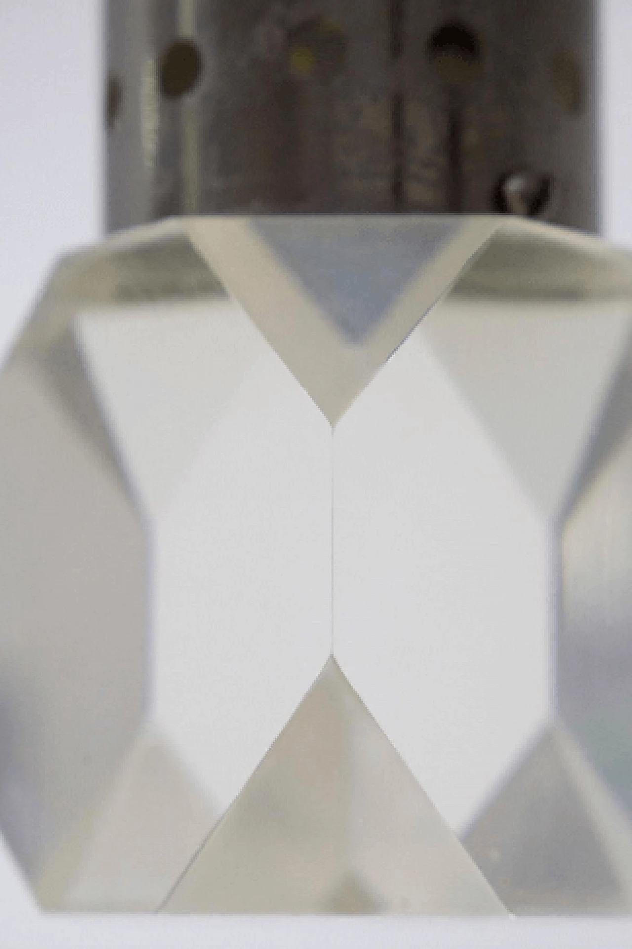 Aluminum and glass ceiling lamp by Stilux, 1950s 3