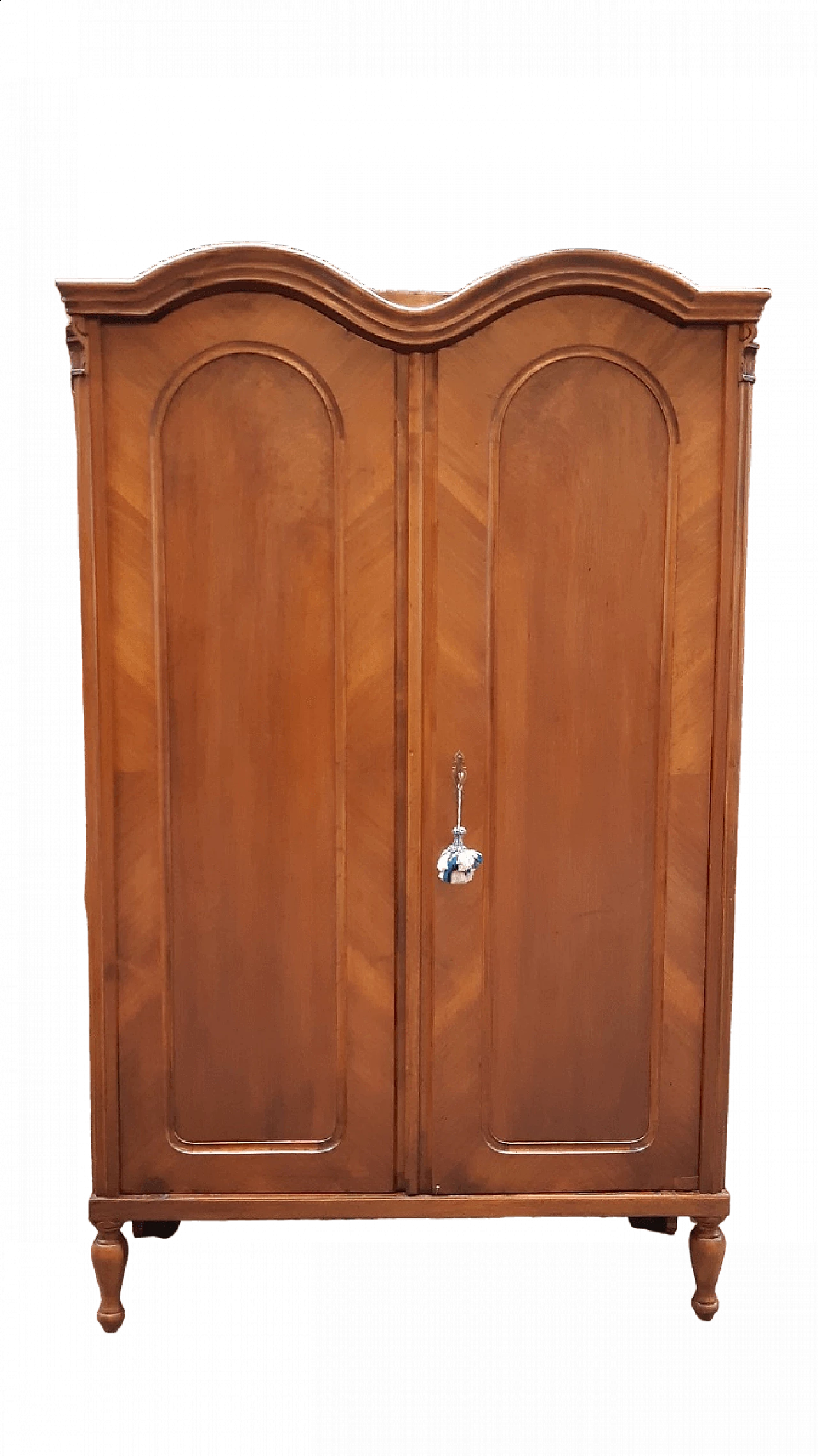 Viennese walnut listrato cabinet, 19th century 6