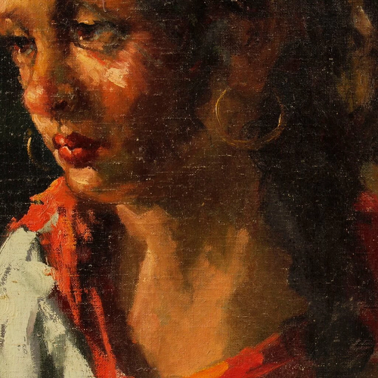 Portrait of a gypsy woman, oil painting on masonite, 1948 10