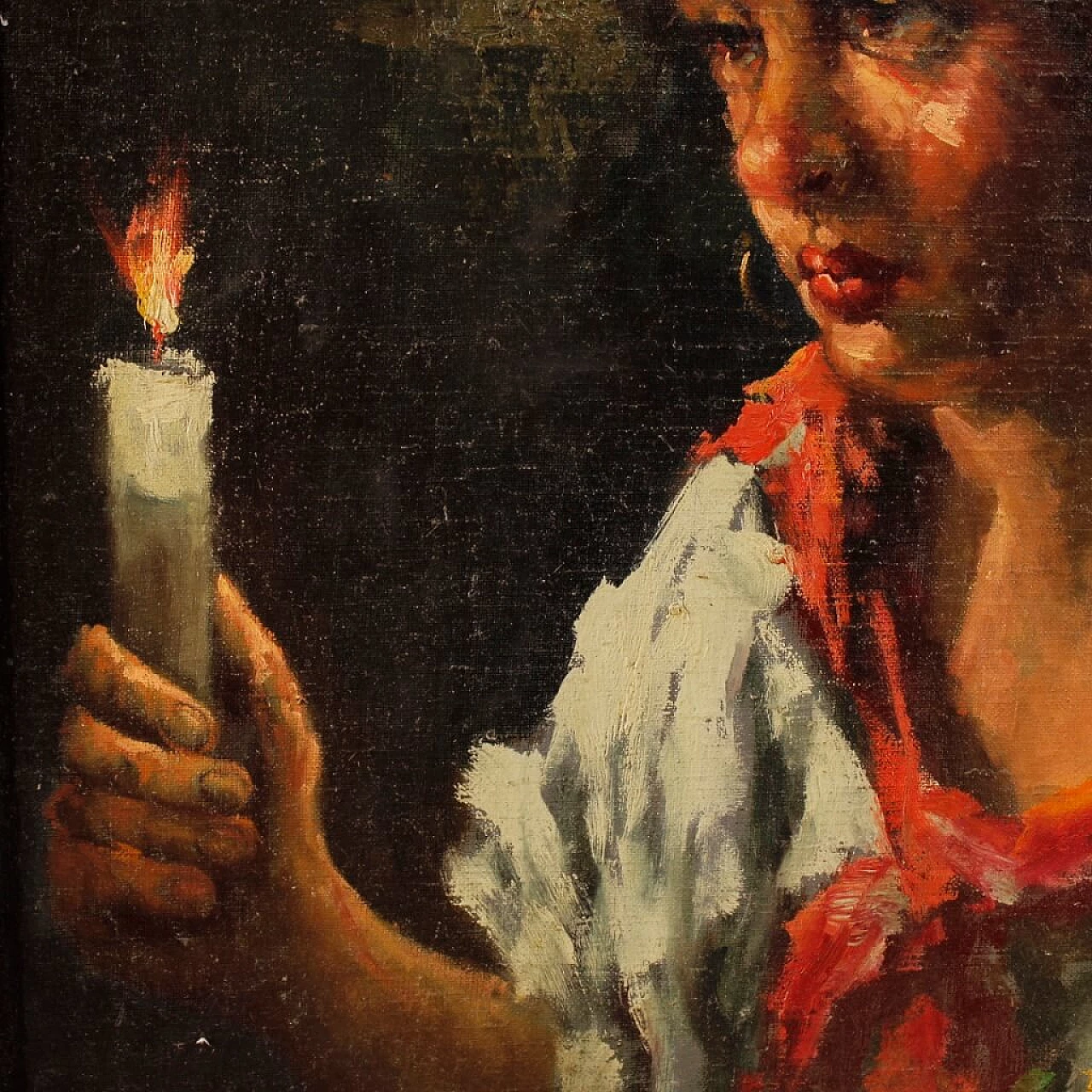 Portrait of a gypsy woman, oil painting on masonite, 1948 11