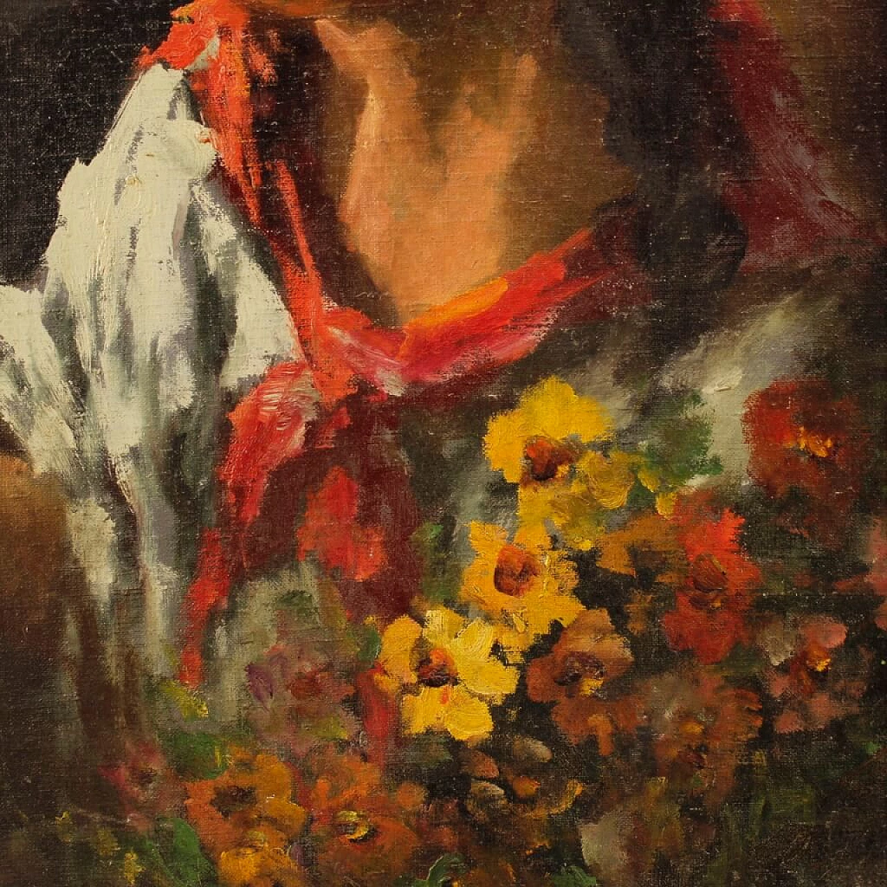 Portrait of a gypsy woman, oil painting on masonite, 1948 13