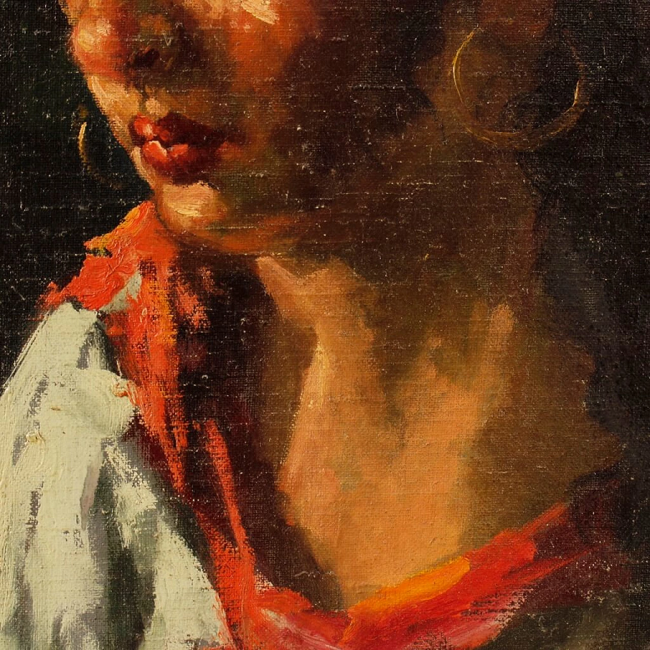 Portrait of a gypsy woman, oil painting on masonite, 1948 15