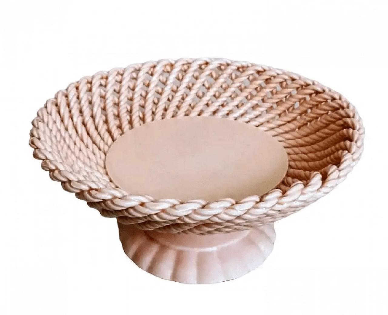 French pink enamelled terracotta centrepiece, 1950s 1