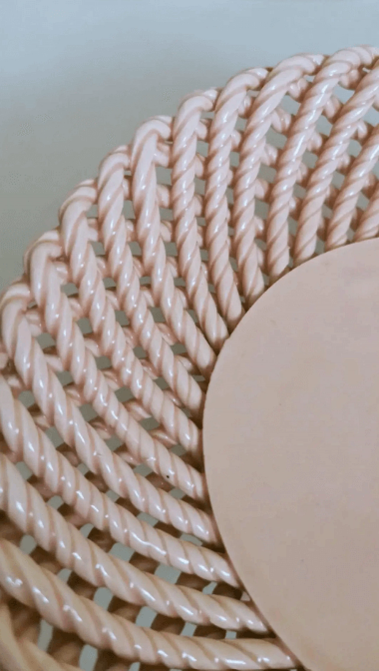 French pink enamelled terracotta centrepiece, 1950s 9