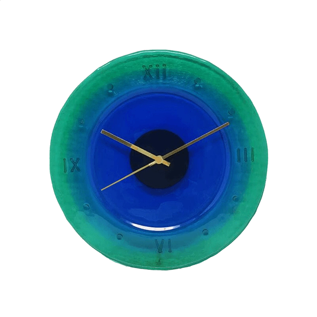 Murano glass wall clock by Ca' dei Vetrai, 1960s 8