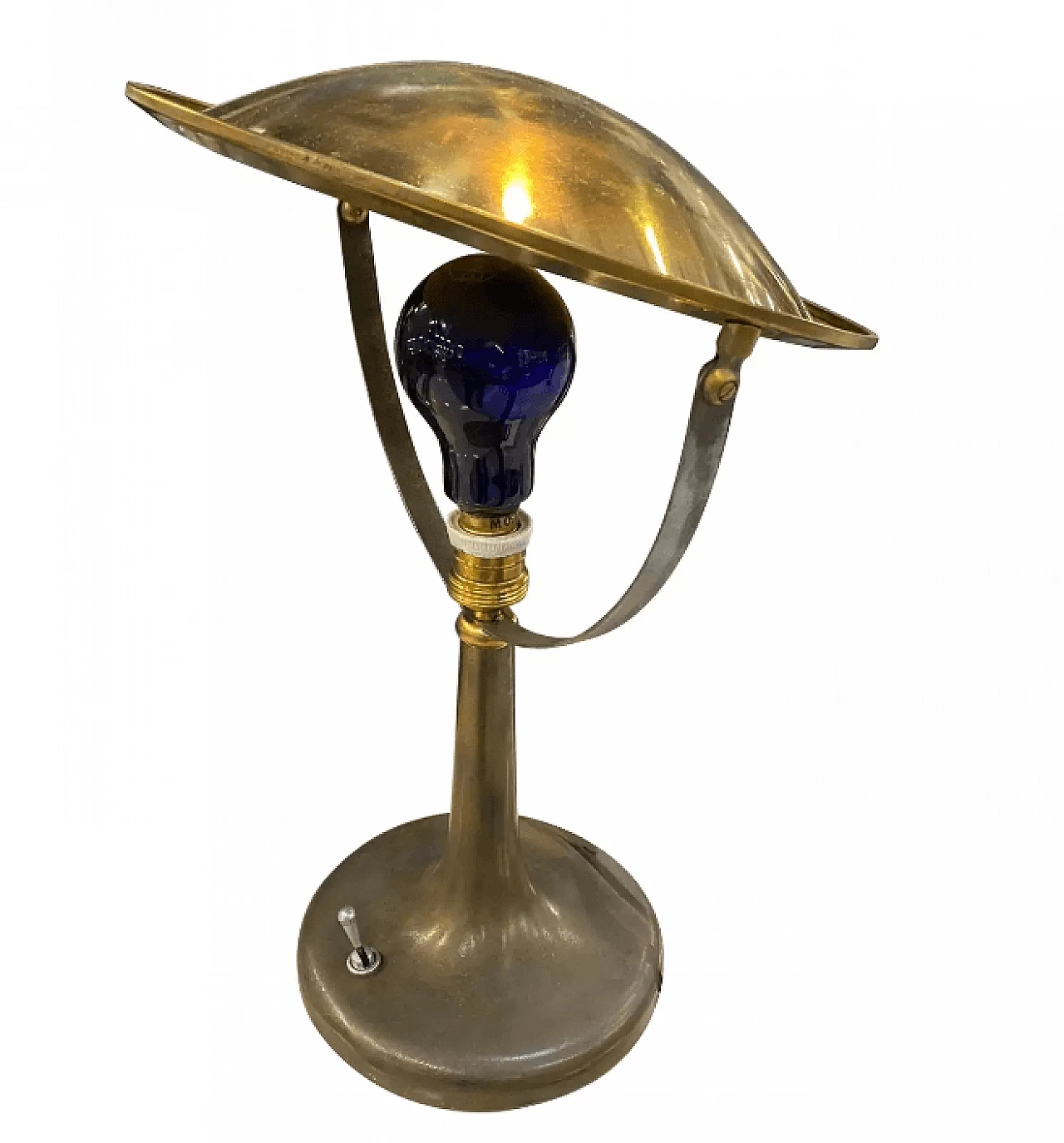 Adjustable brass table lamp by Zerowatt, 1950s 1