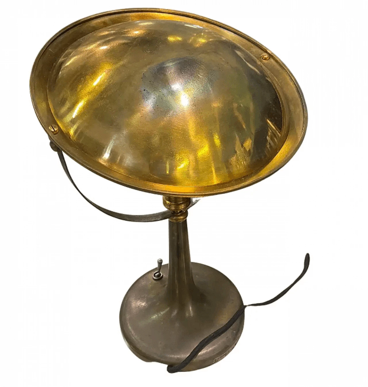 Adjustable brass table lamp by Zerowatt, 1950s 2