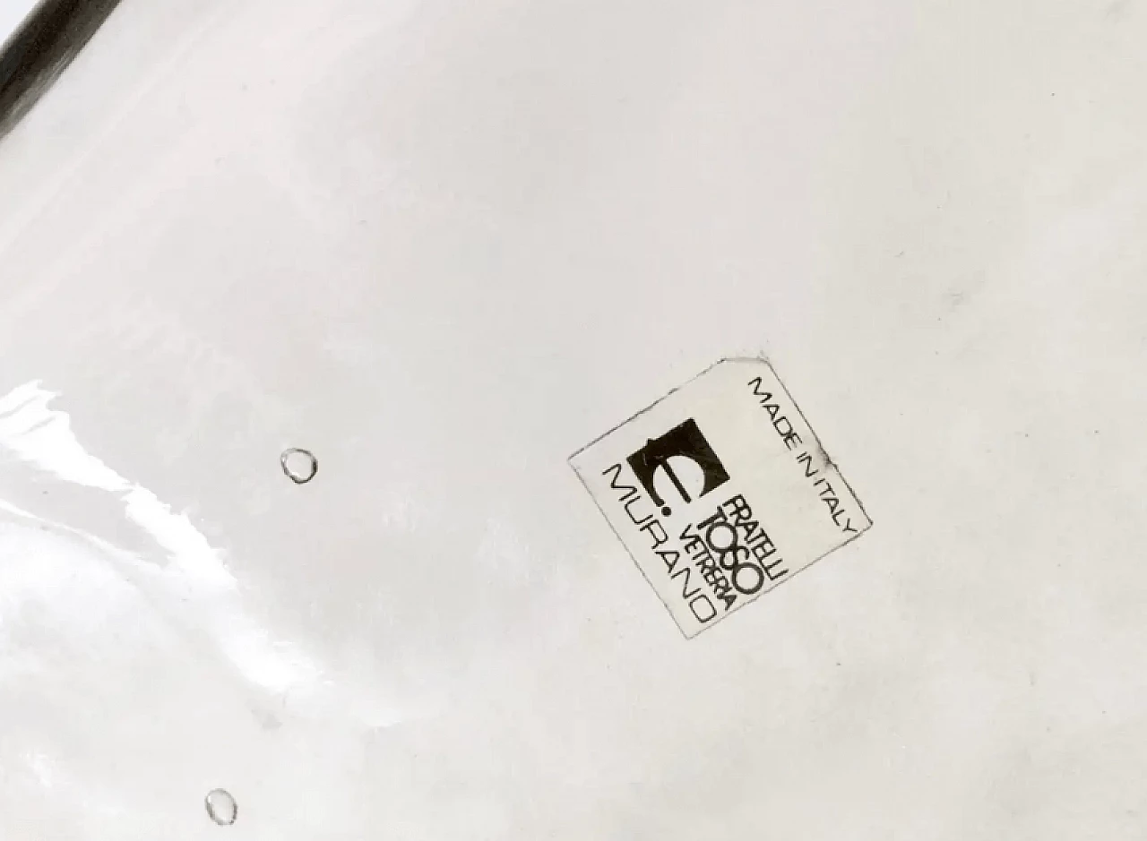 Centrotavola in vetro di Murano nero e trasparente di Aureliano Toso, anni '70 6