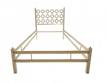 Sculptural brass single bed by Luciano Frigerio, 1970s