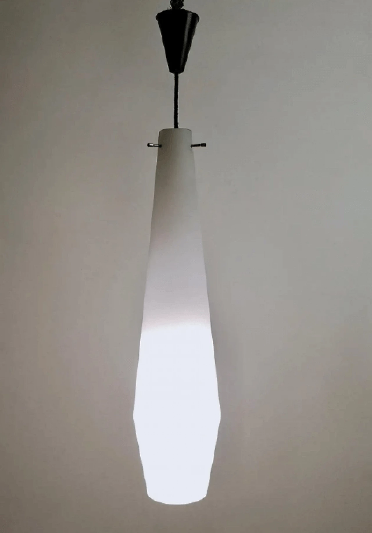 Glass and brass chandelier by Stilnovo, 1950s 2