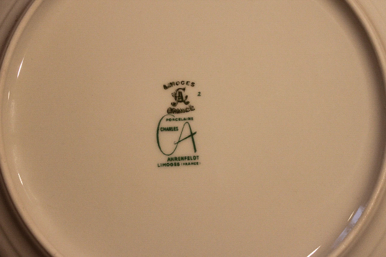 Servizio di piatti Limoges Porcelaine Charles, anni '30 8