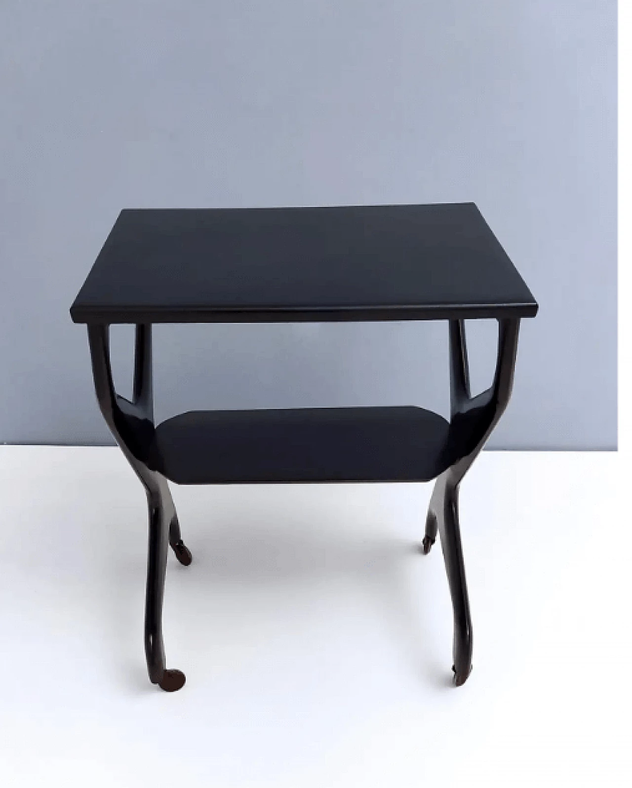 Beechwood trolley ebonised in the style of Ico Parisi, 1970s 5