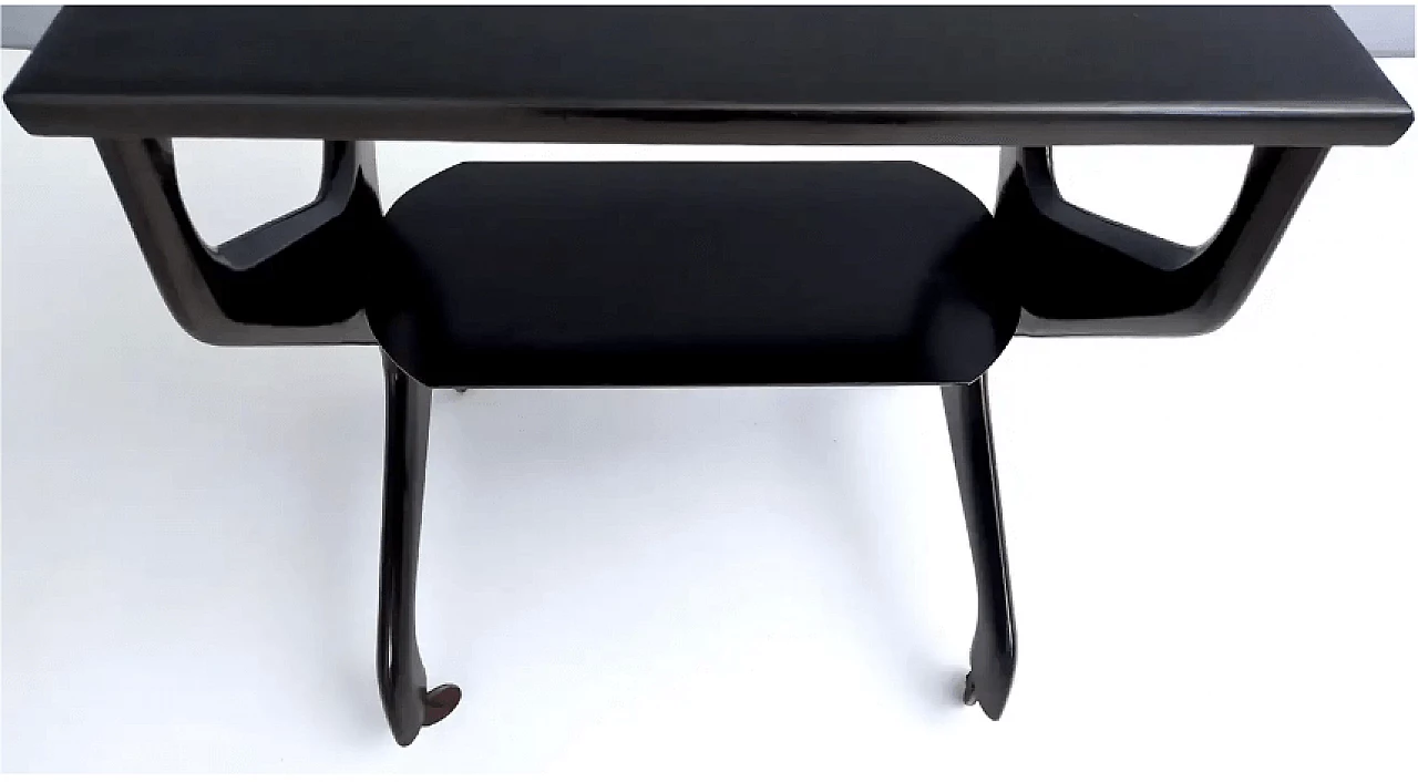 Beechwood trolley ebonised in the style of Ico Parisi, 1970s 7