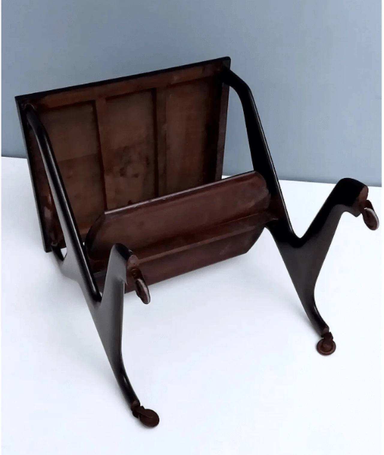 Beechwood trolley ebonised in the style of Ico Parisi, 1970s 8