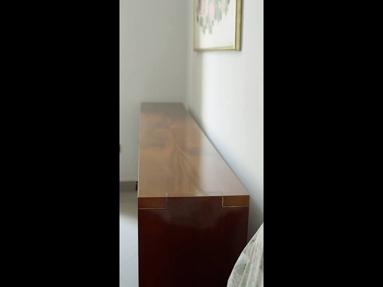 Mahogany sideboard inlaid with brass by Pierre Balmain, 1980s 7