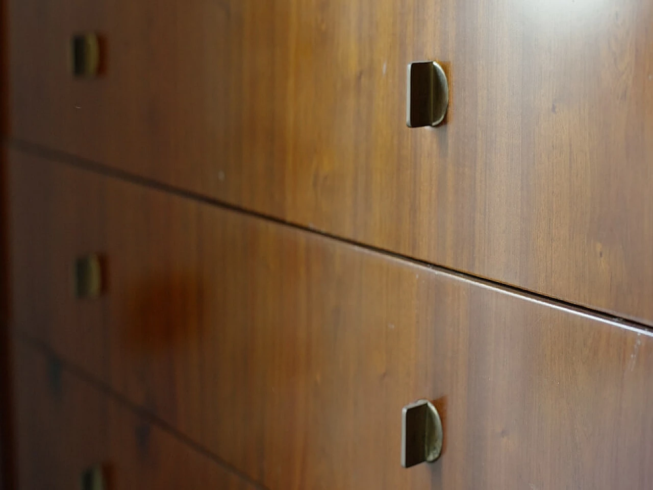 Mahogany sideboard inlaid with brass by Pierre Balmain, 1980s 9