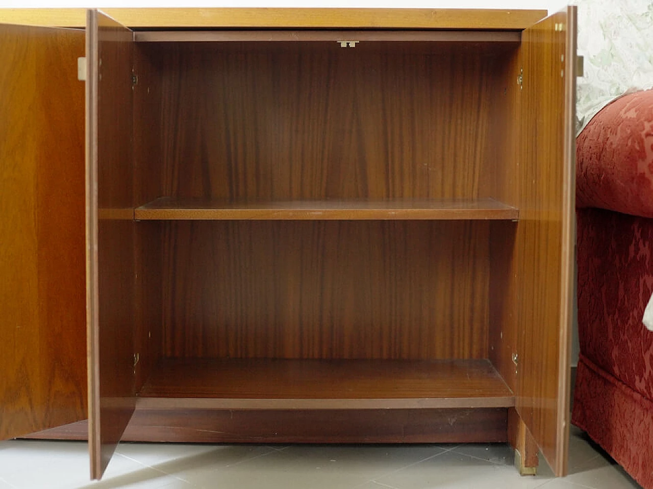 Mahogany sideboard inlaid with brass by Pierre Balmain, 1980s 10