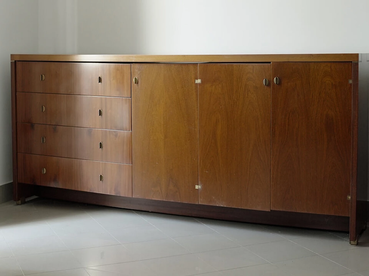 Mahogany sideboard inlaid with brass by Pierre Balmain, 1980s 12