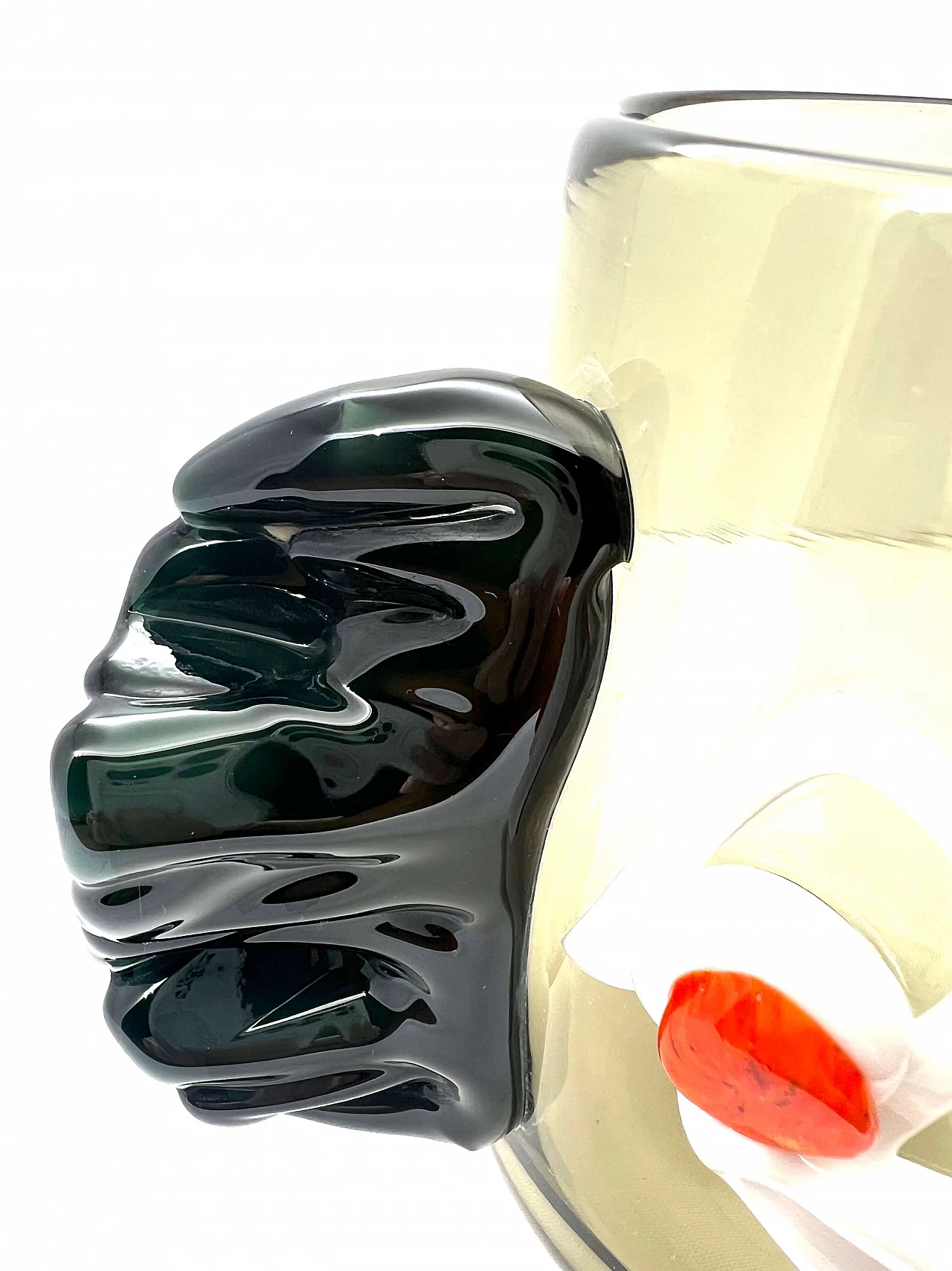 Scultura di testa di pagliaccio in vetro di Murano, anni '2000 3