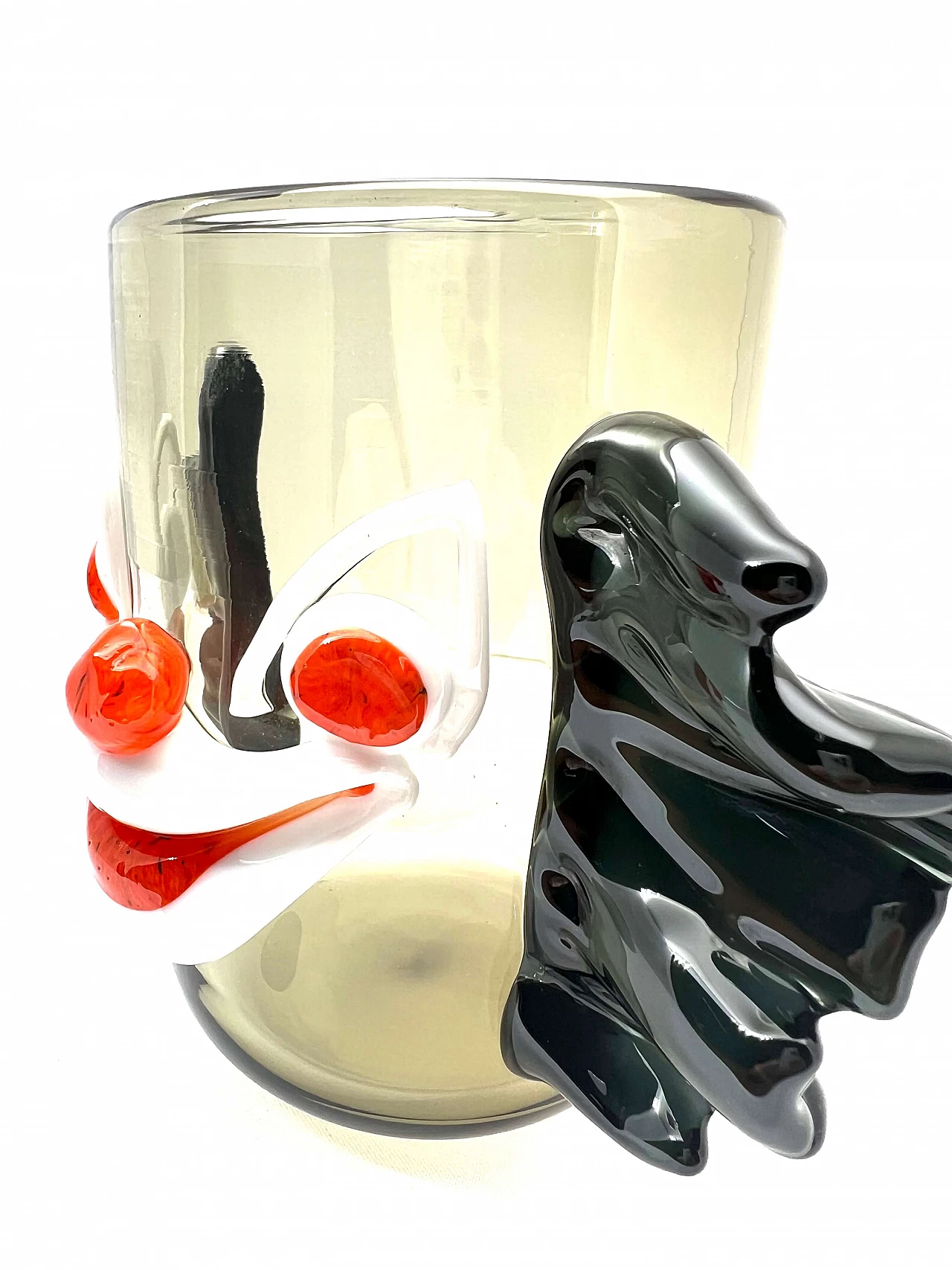 Scultura di testa di pagliaccio in vetro di Murano, anni '2000 5