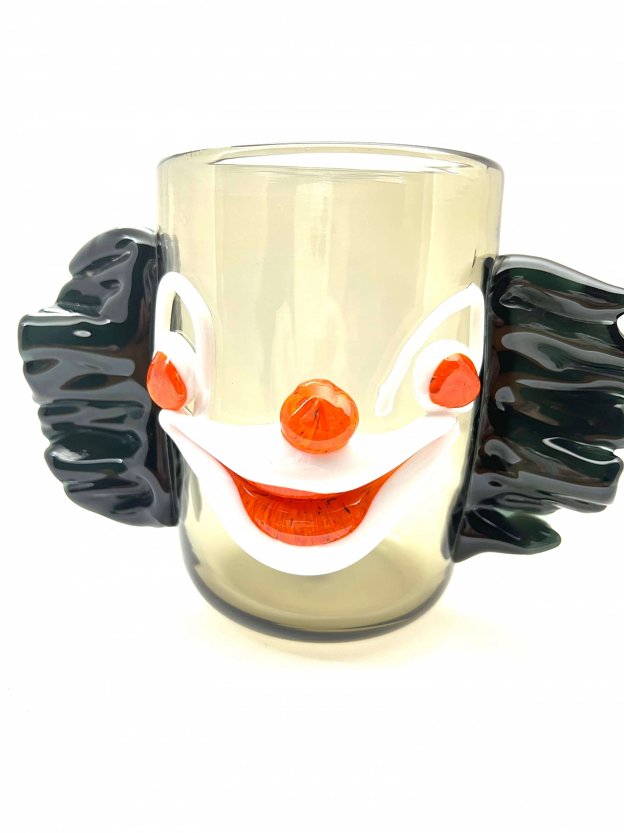 Scultura di testa di pagliaccio in vetro di Murano, anni '2000 6