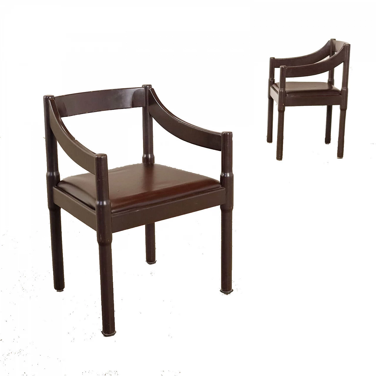 Pair of Carimante chairs by Vico Magistretti for Cassina, 1970s 1