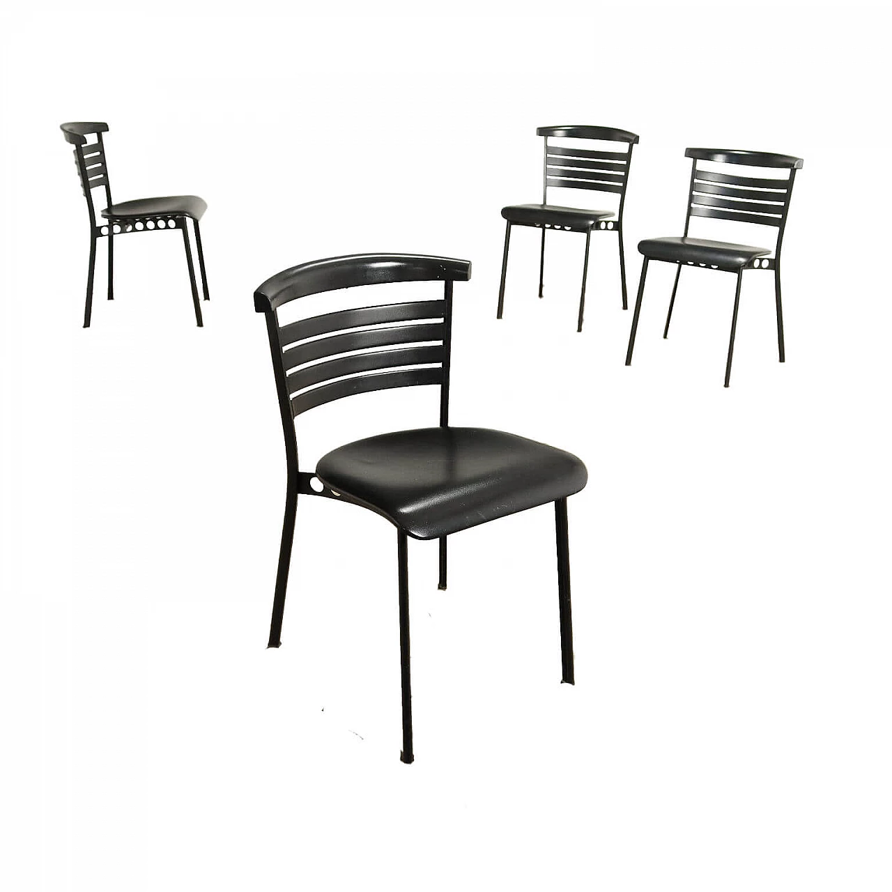 4 Lola Chairs by Mario Broggi and Michael Burkhardt for Sorgente dei Mobili, 1980s 1