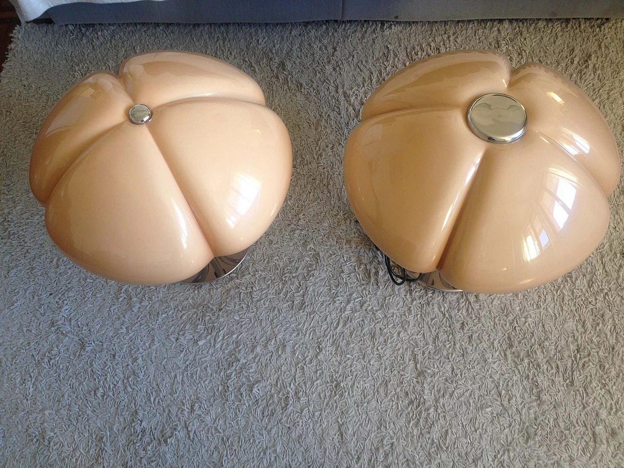 Pair of Quadrifoglio lamps by Gae Aulenti for Guzzini, 1970s 1