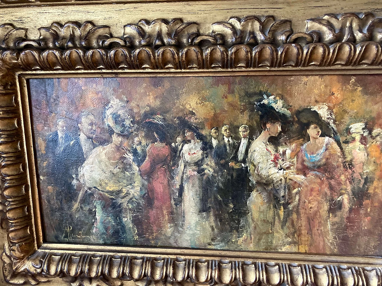 P. Mariani, dipinto a olio masonite, inizio '900 4