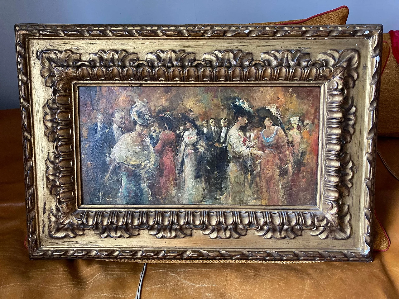 P. Mariani, dipinto a olio masonite, inizio '900 5