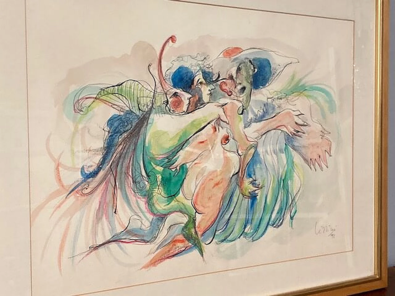 Giuseppe Lizzini, dipinto ad acquarello e china, 1992 1