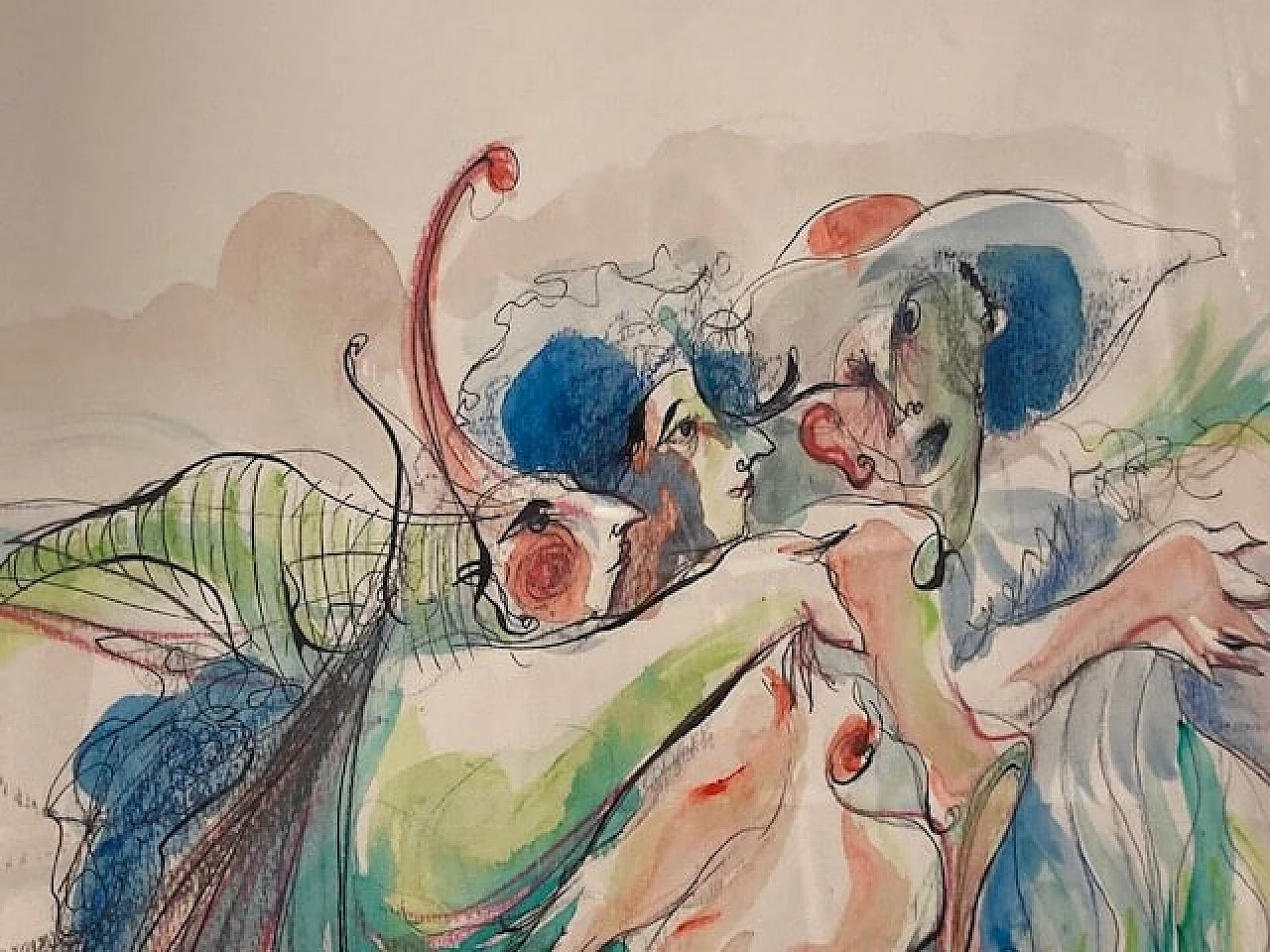Giuseppe Lizzini, dipinto ad acquarello e china, 1992 6