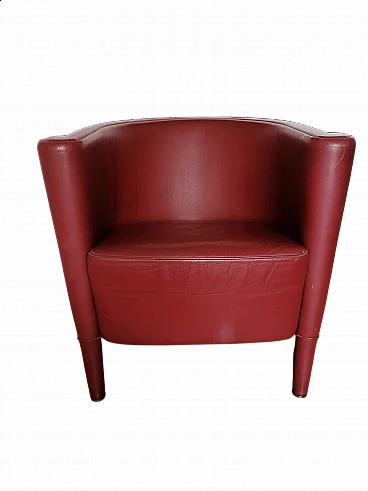 Rich leather armchair by Antonio Citterio for Moroso, 1980s