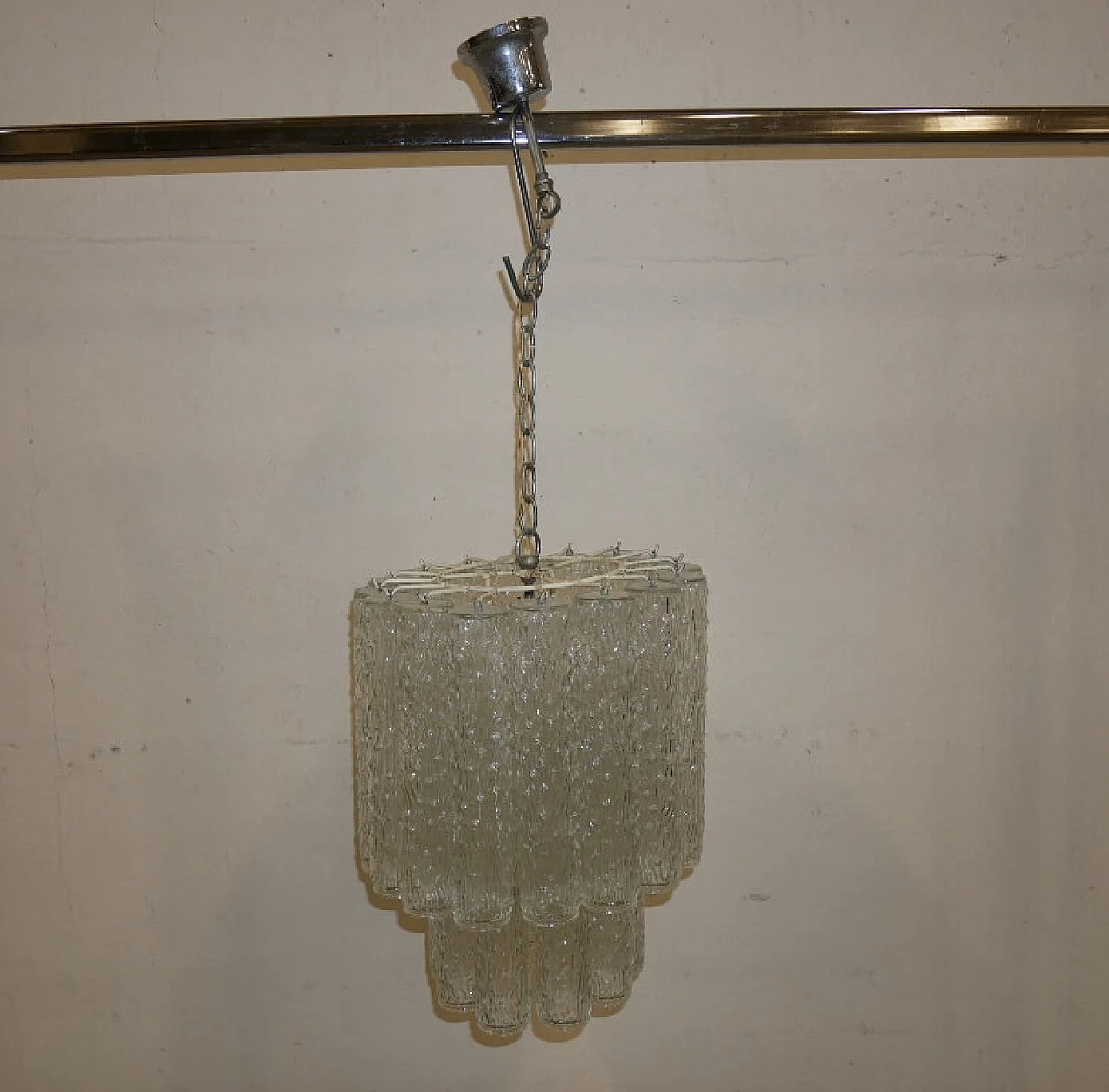Glass chandelier in the style of Venini, 1960s 1