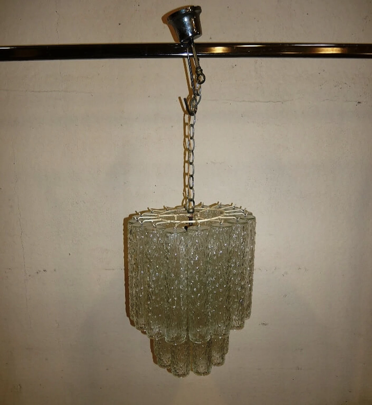 Glass chandelier in the style of Venini, 1960s 13