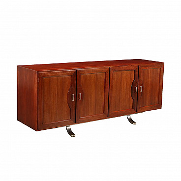Wood and metal sideboard attributed to Sergio Mazza, 1960s