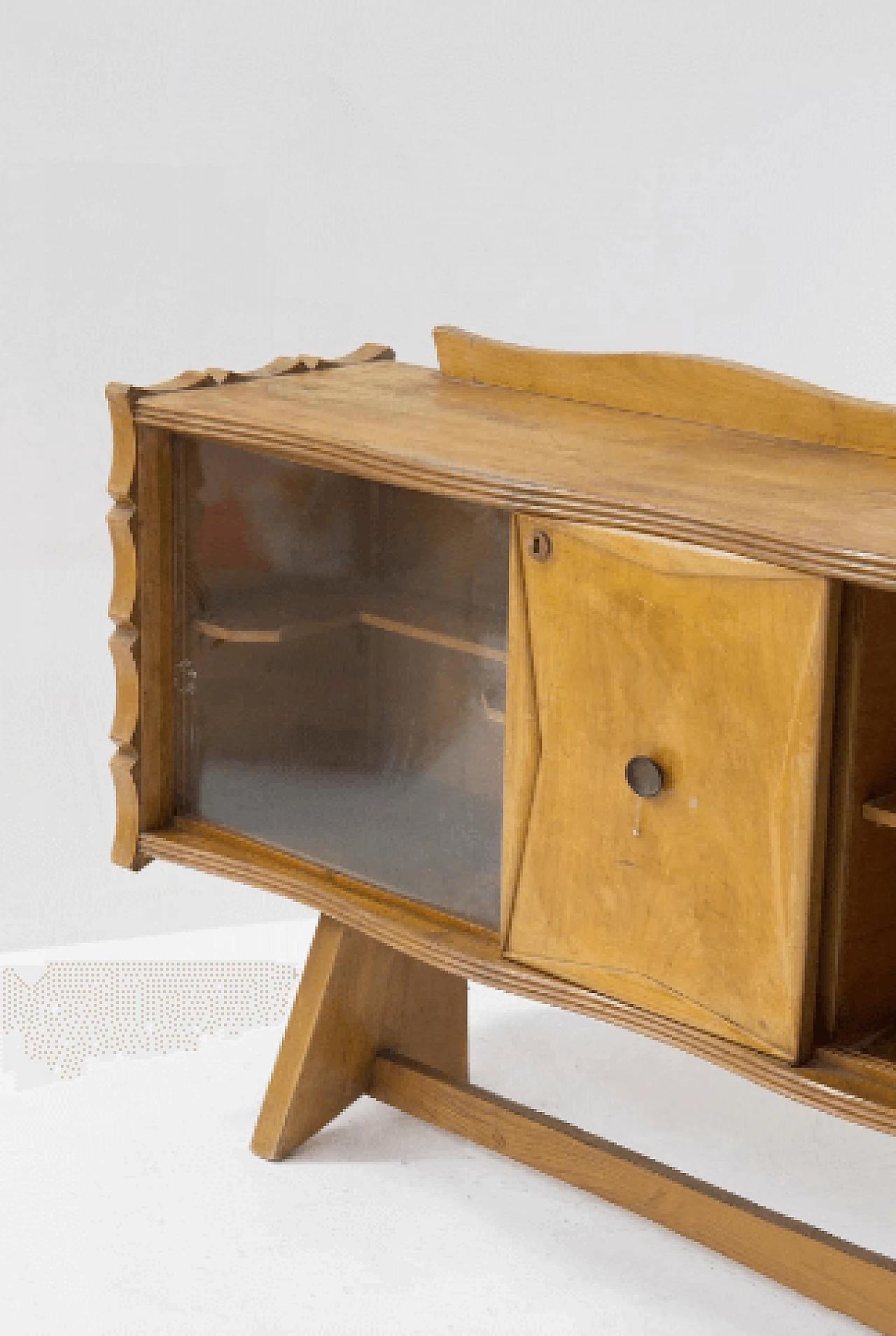 Wood and glass sideboard by Paolo Buffa, 1950s 2