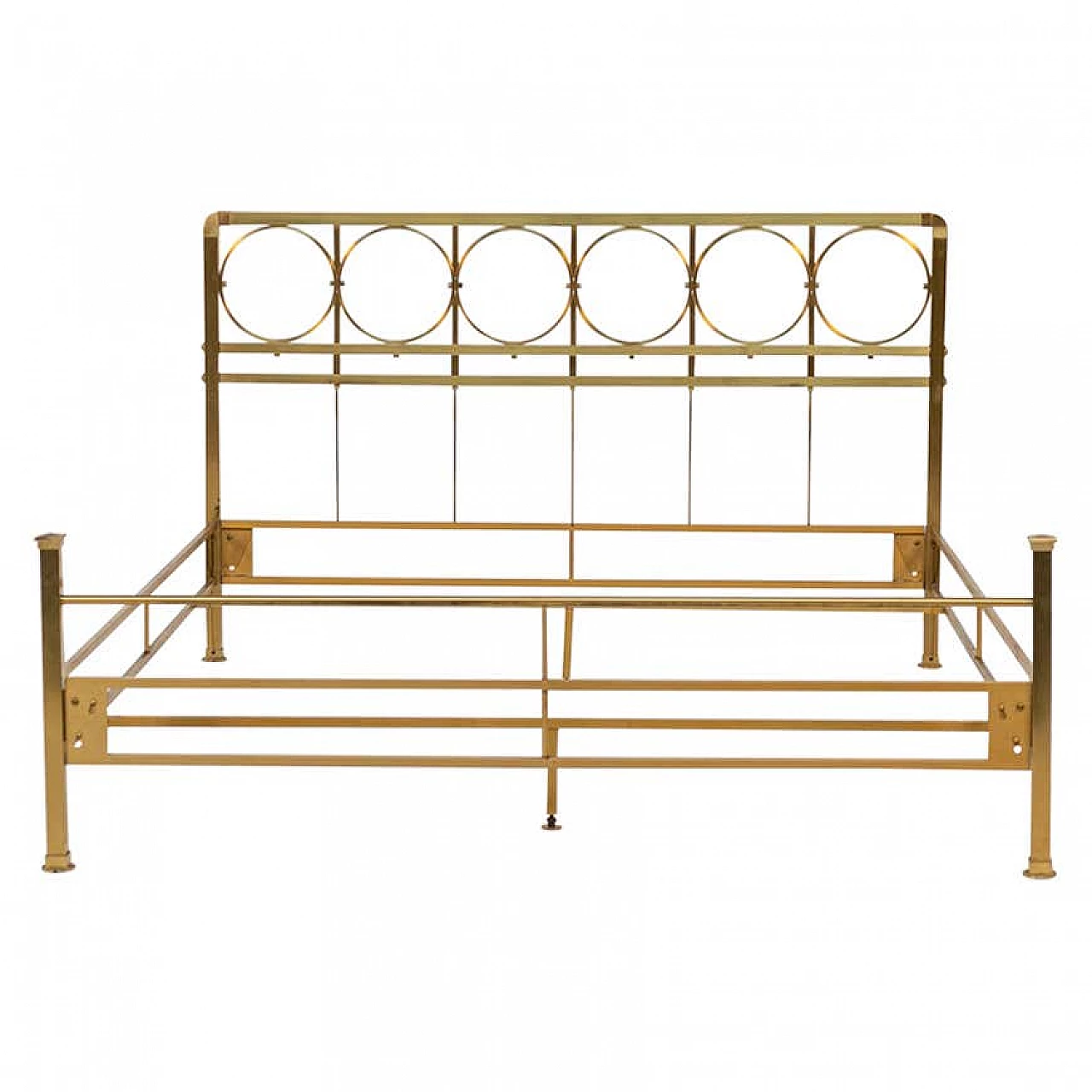 Brass double bed attributed to Paolo Buffa, 1960s 1