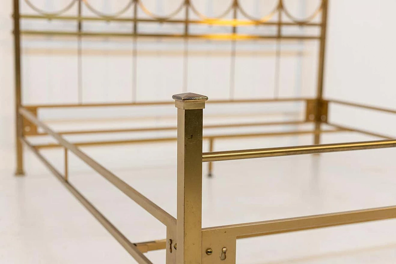 Brass double bed attributed to Paolo Buffa, 1960s 2