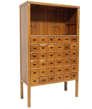 Larch dresser with open compartment, early 20th century