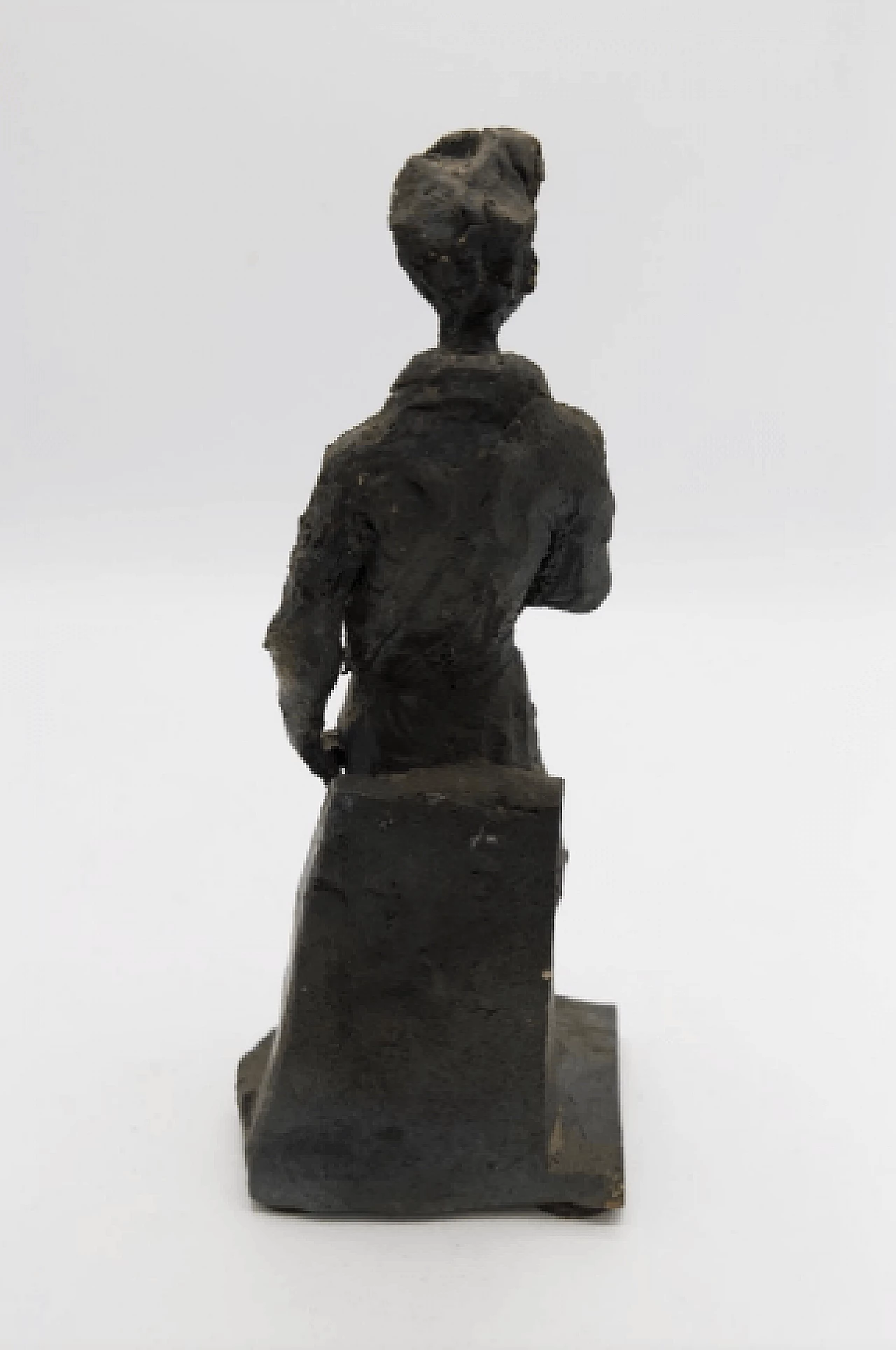 Renato Bassoli, soldier on headstone, stone sculpture, 1955 7