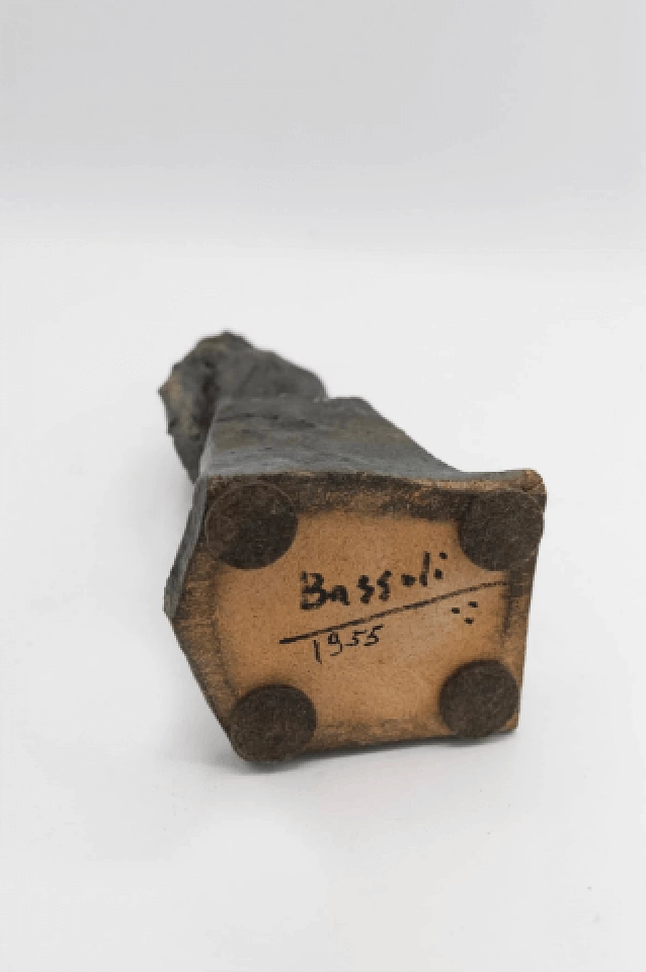 Renato Bassoli, soldier on headstone, stone sculpture, 1955 8