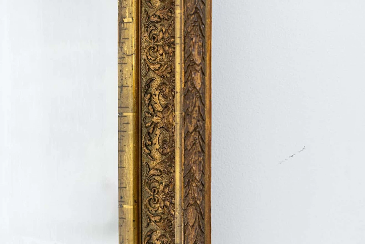 Rectangular mirror with gilded wooden frame, 1950s 2
