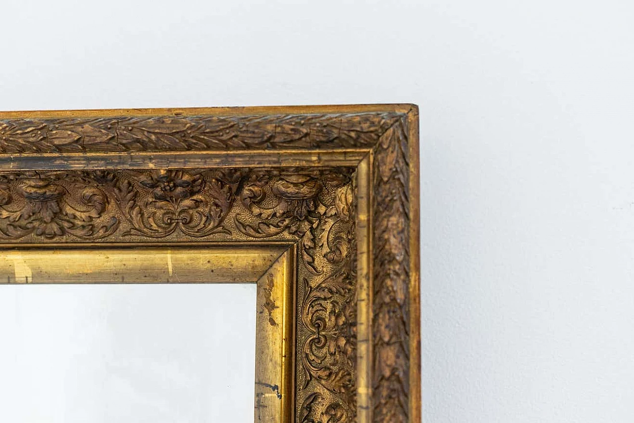 Rectangular mirror with gilded wooden frame, 1950s 3