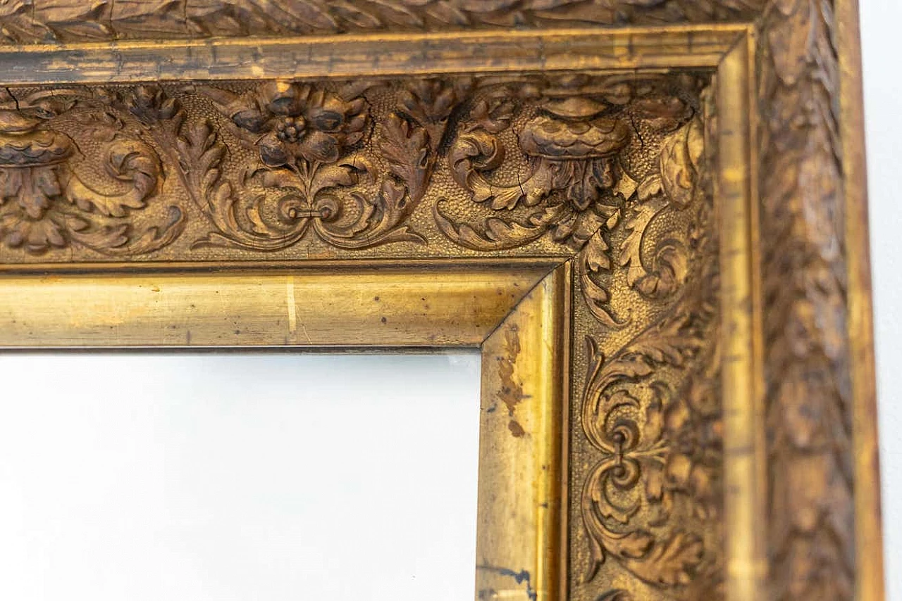 Rectangular mirror with gilded wooden frame, 1950s 4