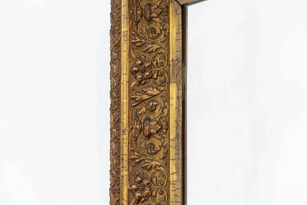 Rectangular mirror with gilded wooden frame, 1950s 5