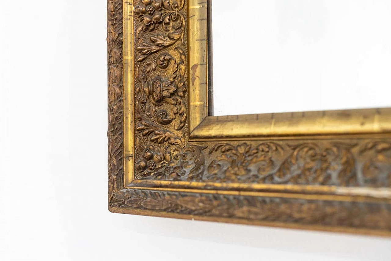 Rectangular mirror with gilded wooden frame, 1950s 6
